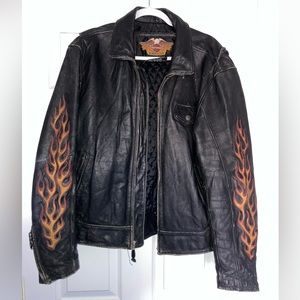 Harley-Davidson Leather Jacket "Ride Free Pheonix" (Mens L/Large)